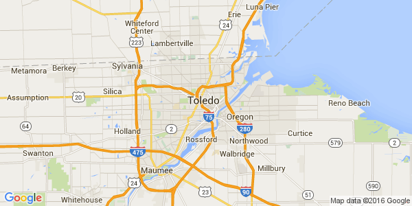Google Map of Toledo, OH